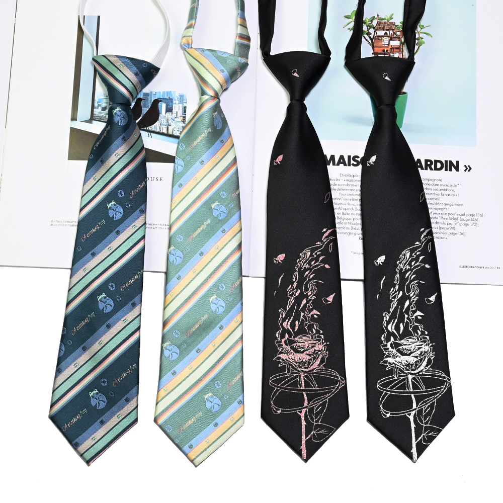 廠家定制JK 松緊扣領(lǐng)帶 來稿定制領(lǐng)帶