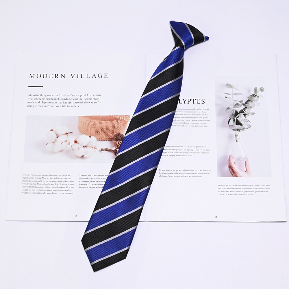 廠家直銷定制學校免打領(lǐng)帶 滌絲扣帶